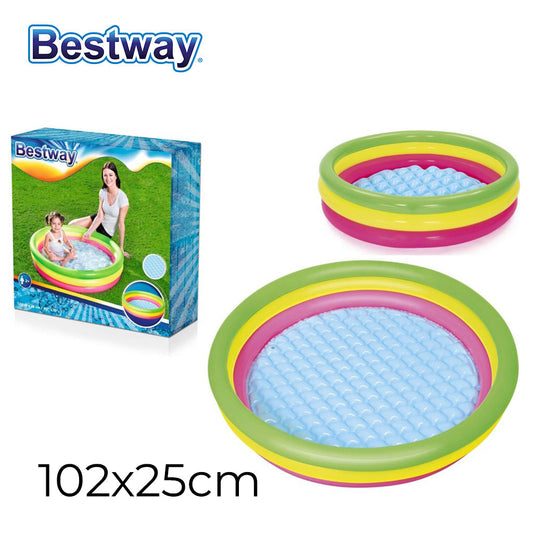 Piscine Gonflable Arc-en-Ciel 102 cm x 25 cm Bestway #51104 تنزوت