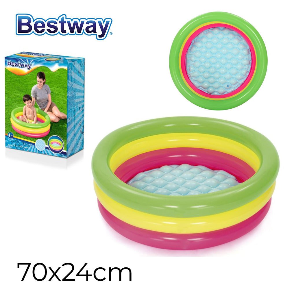 Piscine gonflable arc-en-ciel 70 cm x 24 cm Bestway #51128 تنزوت