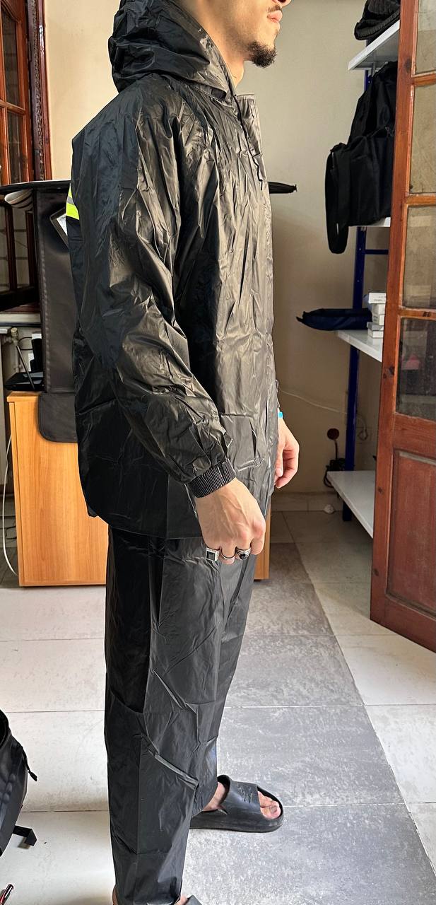 Ensemble De Pluie Imperméable Veste Et Pantalon avec Doublure Intérieure V2 – بدلة مقاومة للماء سميكة