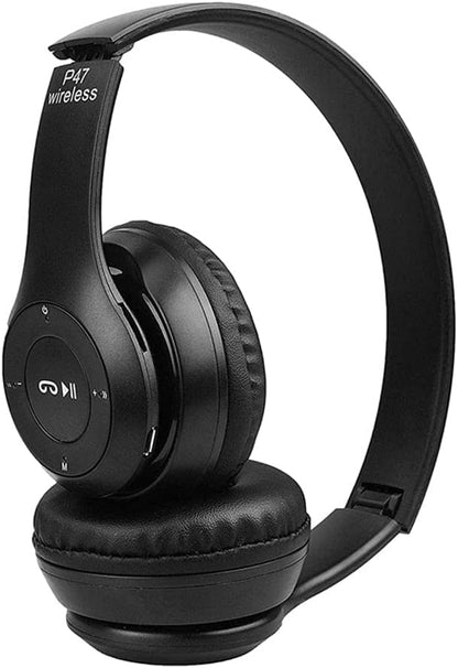 Casque Audio Stereo Bluetooth sans fil modèle P47 pliable