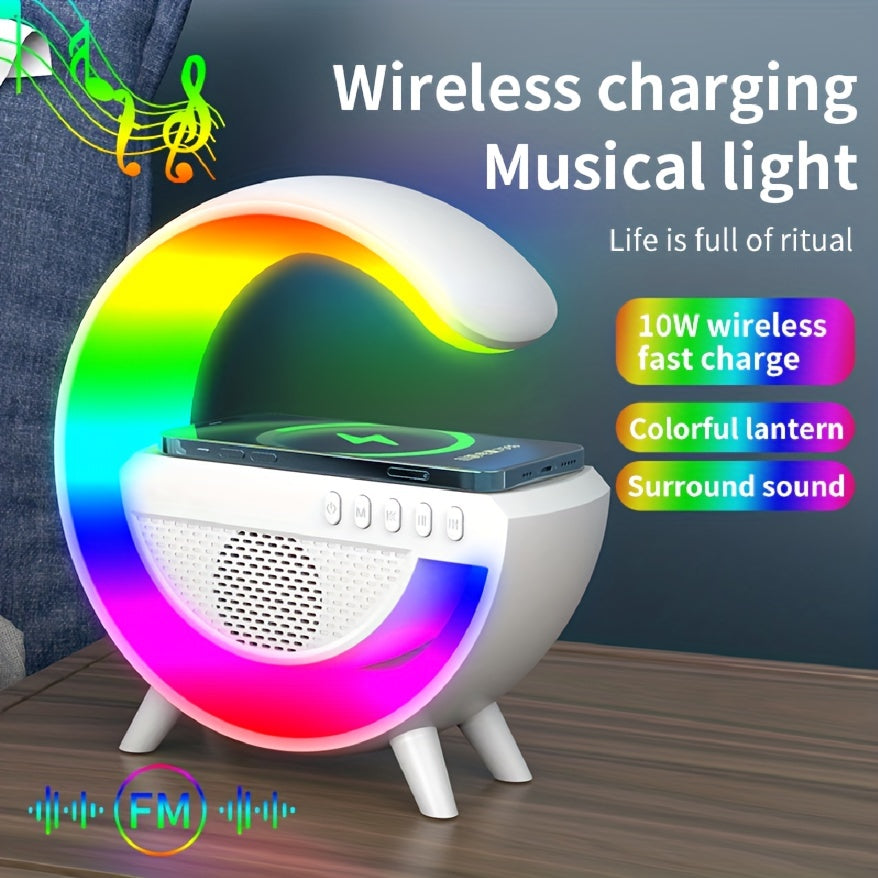 Lampe De Chevet RGB intelligente type Big G Wireless Charger / Speaker Bluetooth 5.2 HM-3201 | YN-2209 - تنزوت