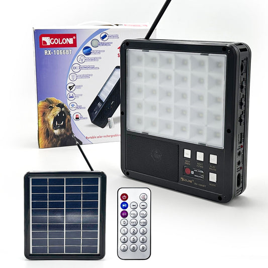 Kit d’Éclairage Solaire avec Haut Parleur Bluetooth RX-1066BT – طقم إنارة بالطاقة الشمسية