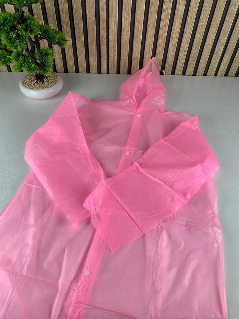 Eva Manteau imperméable à capuche – Rose – معطف بغطاء رأس مقاوم للماء