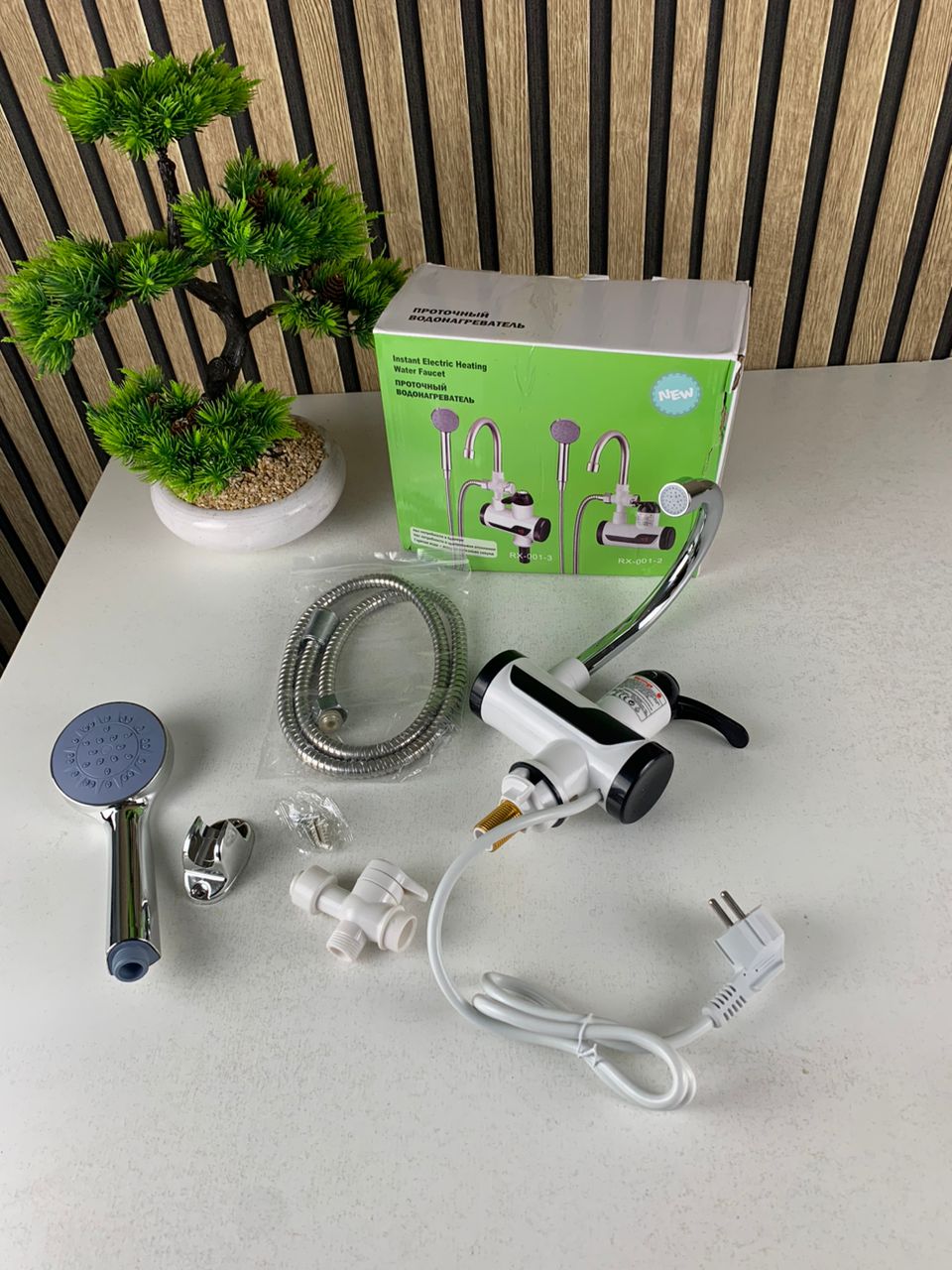 Robinet chauffant électrique avec douchette pour salle de bain – سخان مياه سريع للحمام