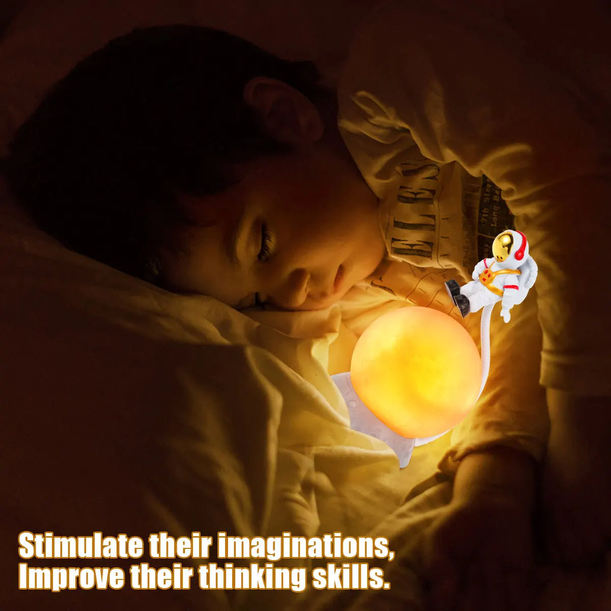 veilleuse LED 3D décoratif en forme d'astronaute Rechargeable par USB
