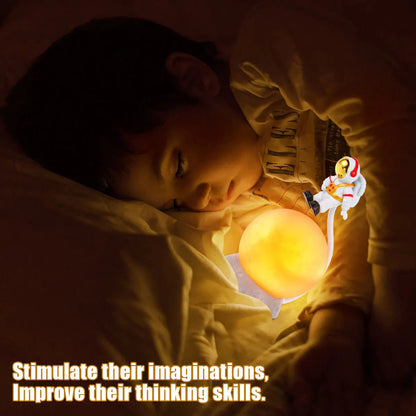 veilleuse LED 3D décoratif en forme d'astronaute Rechargeable par USB