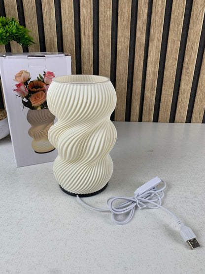 Lampe de chevet et vase lumineux avec 3 couleurs et 9 niveaux de luminosité réglables – مصباح ديكور داخلي