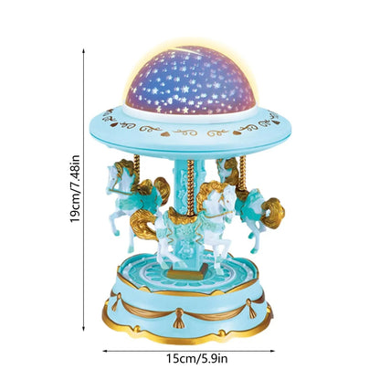 Carrousel Music Box avec projecteur ciel étoilé