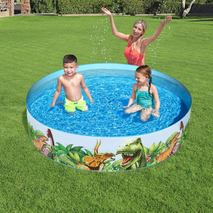 Piscine Dinosaure Ronde en Vinyle et PVC 244x46cm