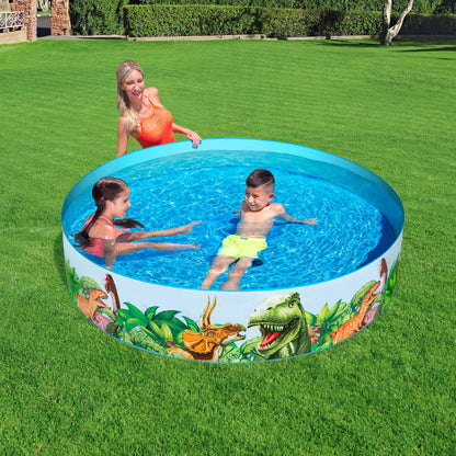 Piscine Dinosaure Ronde en Vinyle et PVC 244x46cm