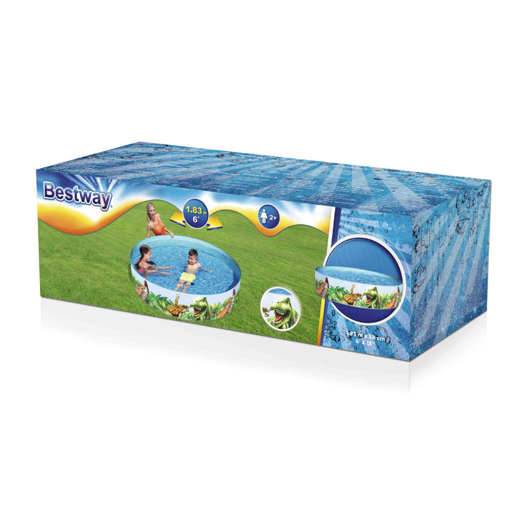 Piscine Dinosaure Ronde en Vinyle et PVC 244x46cm