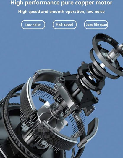 Ventilateur électrique 12V pour tableau de bord de voiture, rotatif à 360 degrés