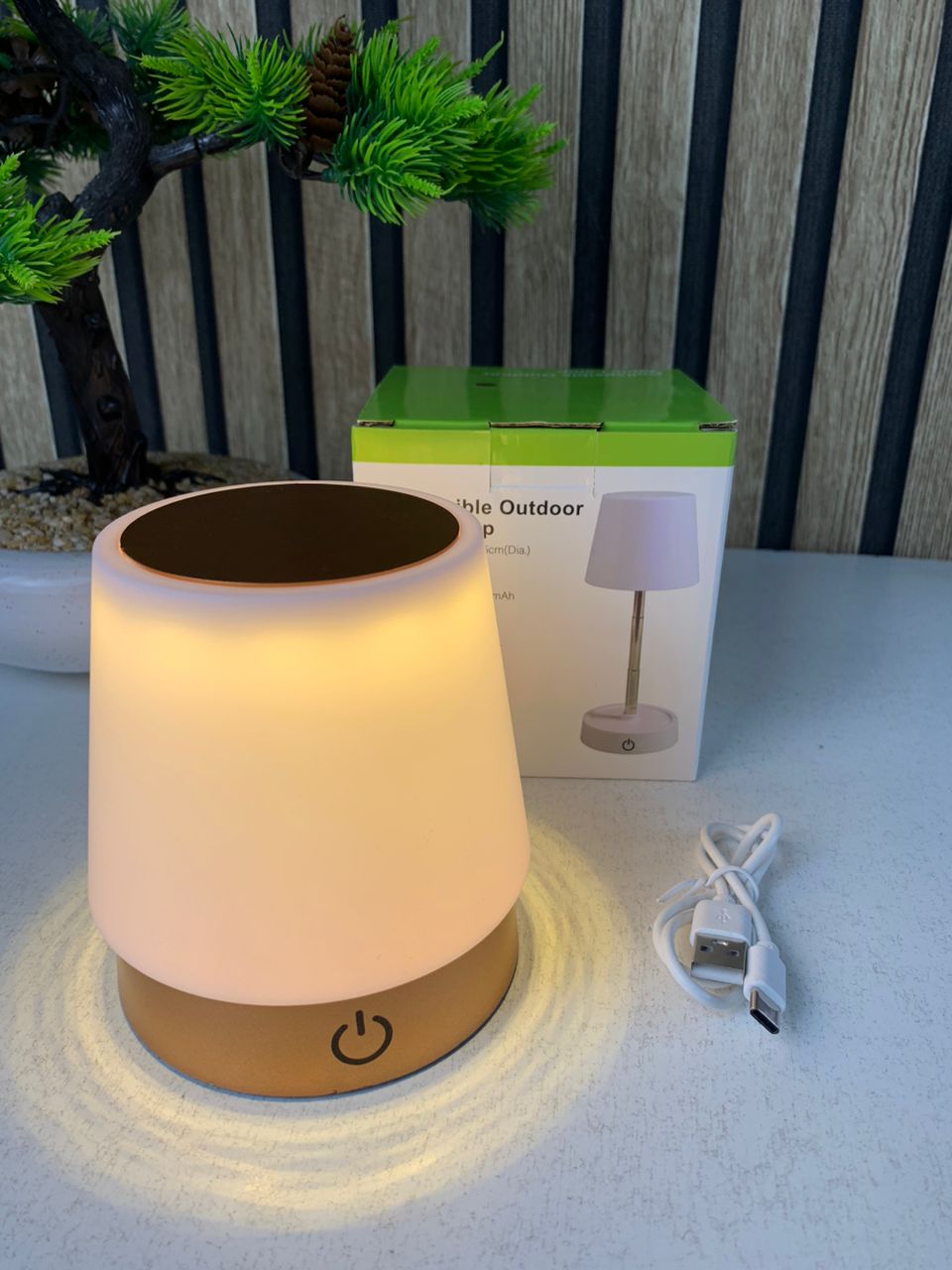 Lampe de chevet télescopique LED rechargeables lumière chaude – مصباح تيليسكوبي بإضاءة دافئة