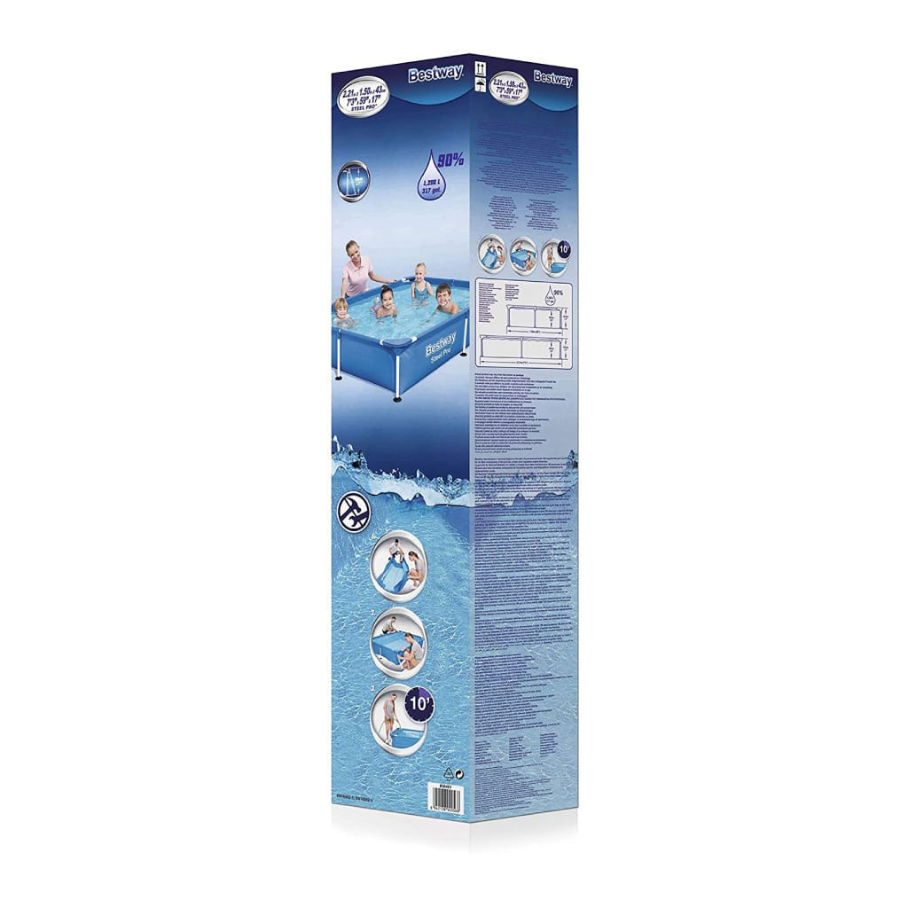 Steel Pro™ Piscine Rectangulaire 221 x 150 x 43cm Bestway 56401