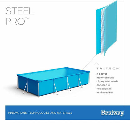 Steel Pro™ Piscine Rectangulaire 300 x 201 x 66cm Bestway