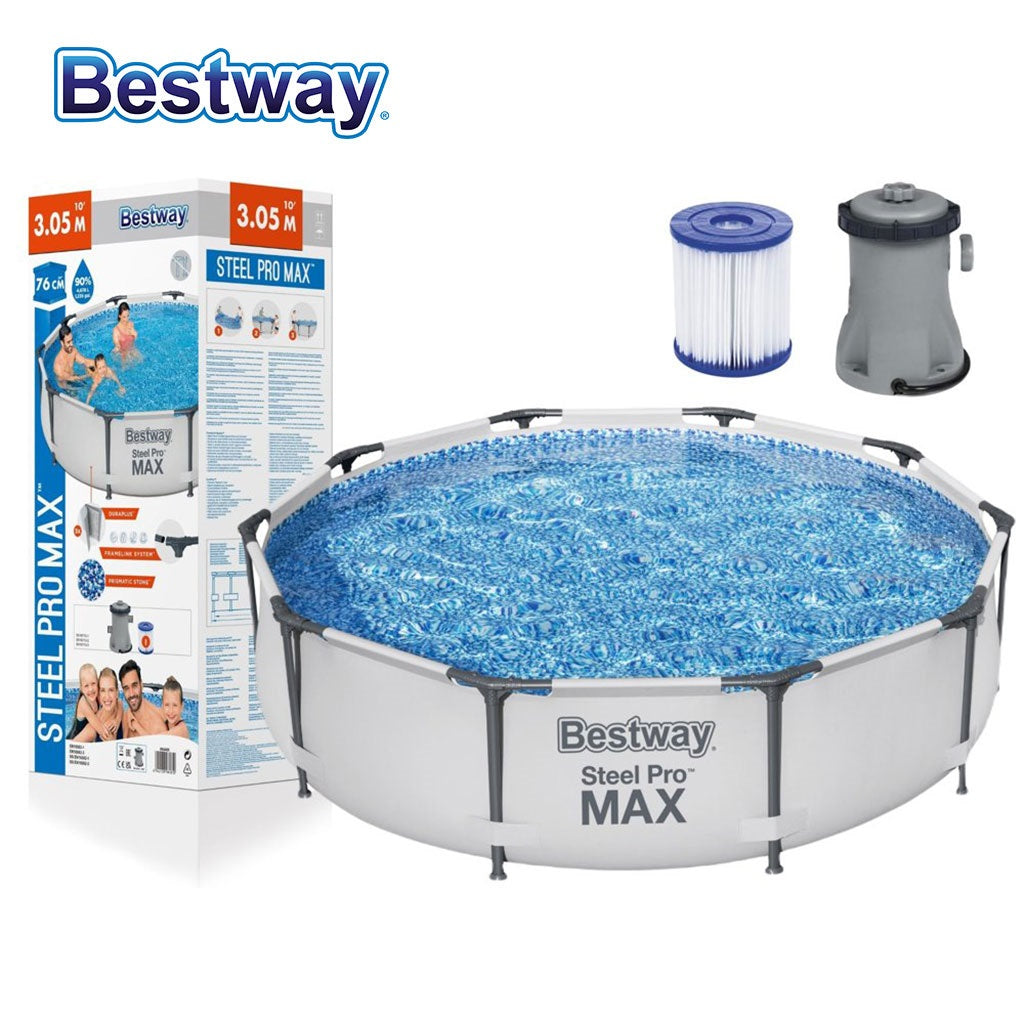 Steel Pro Max™ Piscine Ronde Avec Filtre et Pompe