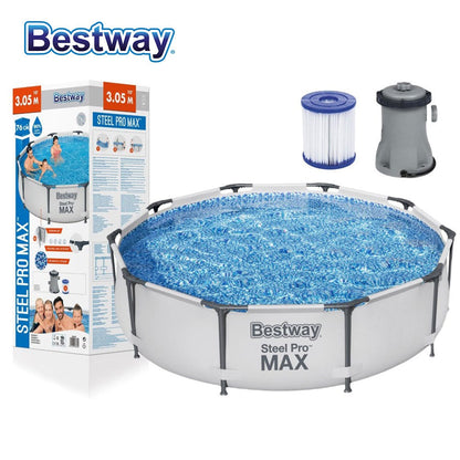 Steel Pro Max™ Piscine Ronde Avec Filtre et Pompe