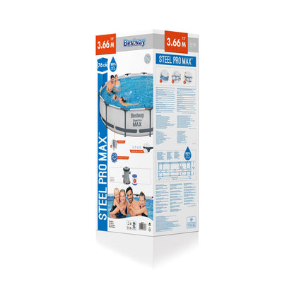 Steel Pro Max™ Piscine Ronde Avec Filtre et Pompe 366x76cm Bestway