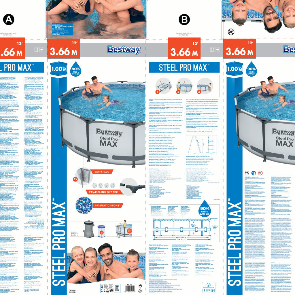 Steel Pro Max™ Piscine Ronde Avec Pompe Filtrante et Echelle 366x100cm Bestway