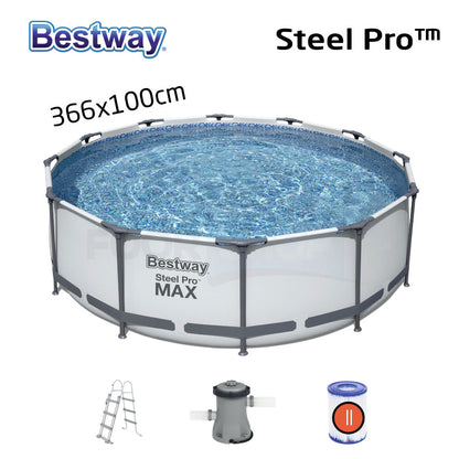 Steel Pro Max™ Piscine Ronde Avec Filtre et Pompe