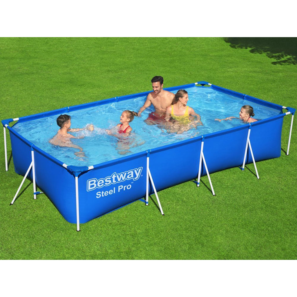 Steel Pro™ Piscine Rectangulaire Avec Pompe Filtrante 400 x 211 x 81 cm Bestway