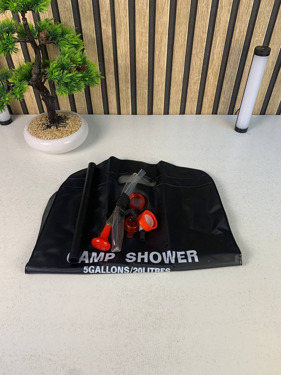 Sac de douche solaire avec pommeau de douche interchangeable 20L - حقيبة الاستحمام الشمسية المحمولة سعة 20 لتر