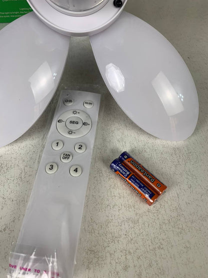 Ventilateur de Plafond Lumineux à Douille avec Télécommande - مروحة السقف الذكية 2 في 1 مع إضاءة قوية بقاعدة