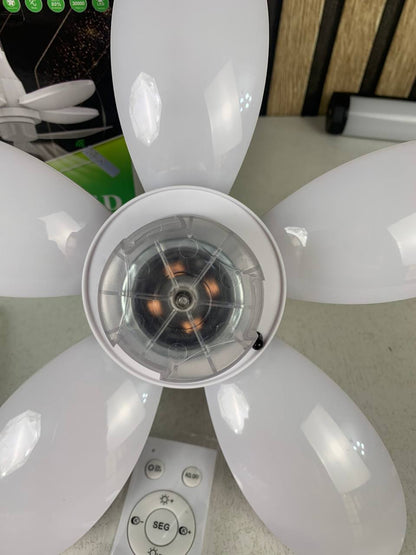 Ventilateur de Plafond Lumineux à Douille avec Télécommande - مروحة السقف الذكية 2 في 1 مع إضاءة قوية بقاعدة