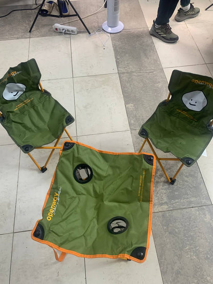 Ensemble de Camping Pliable Table et 2 Chaises Portables - طقم تخييم ونزهات قابل للطي (طاولة + كرسيين)