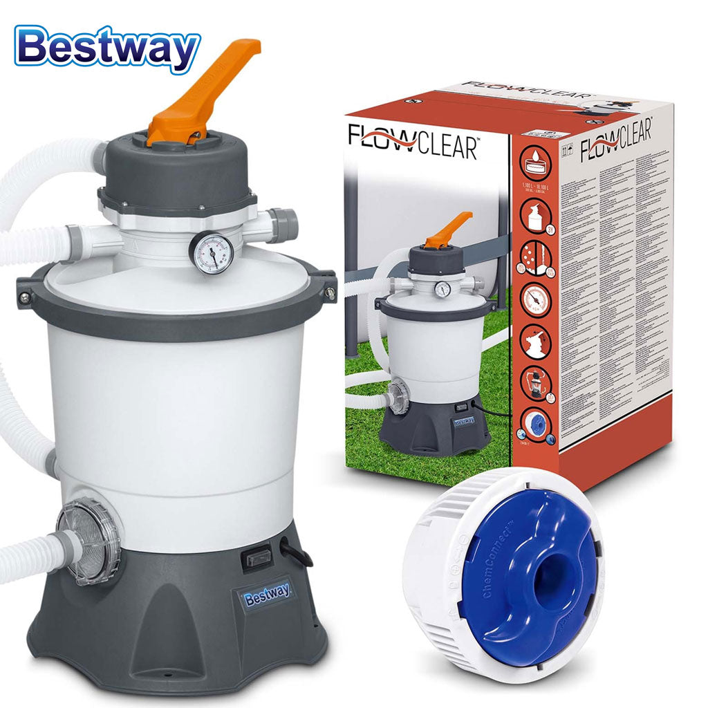 FlowClear Pompe de Filtre à Sable 1100-18100L Bestway 58515 تنزوت
