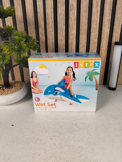 Bouée Chevauchable Baleine Intex pour Enfants 58523NP - عوامة ركوب الأطفال المنفوخة بشكل الحوت الأزرق من إنتكس