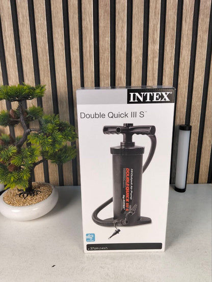Pompe À Main Double Quick III Hi-Output Intex 68605 Multi-Embouts - مضخة إنتكس اليدوية عالية الكفاءة ذات الضخ المزدوج (37 سم)