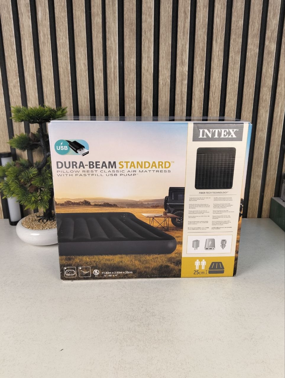 Matelas Gonflable 2 Places XXL avec Pompe Électrique USB INTEX 66129CC 203x183cm - فرشة الهواء المنفوخ لشخصين مع مضخة ذكية