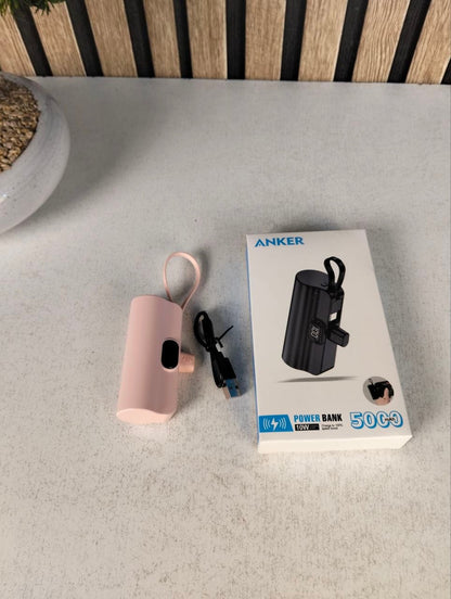 Mini Power Bank Portable Anker 10W 5000mAh avec Connecteur Direct - باور بانك مصغر ومحمول