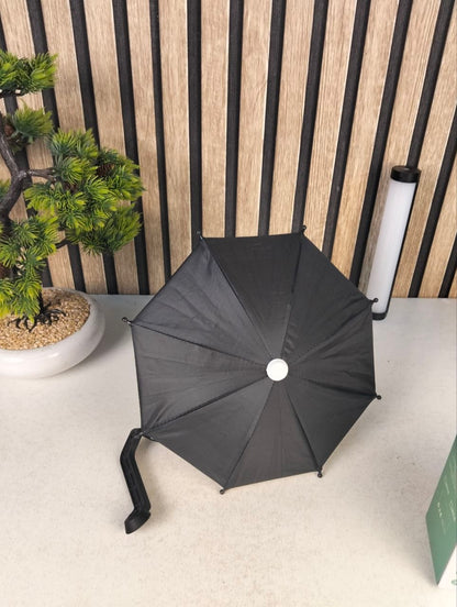 Support Téléphone Moto Avec Parapluie Intégré Protection Pluie et Soleil - حامل ومثبت الهاتف الذكي للدراجات النارية مع مظلة واقية من المطر والشمس