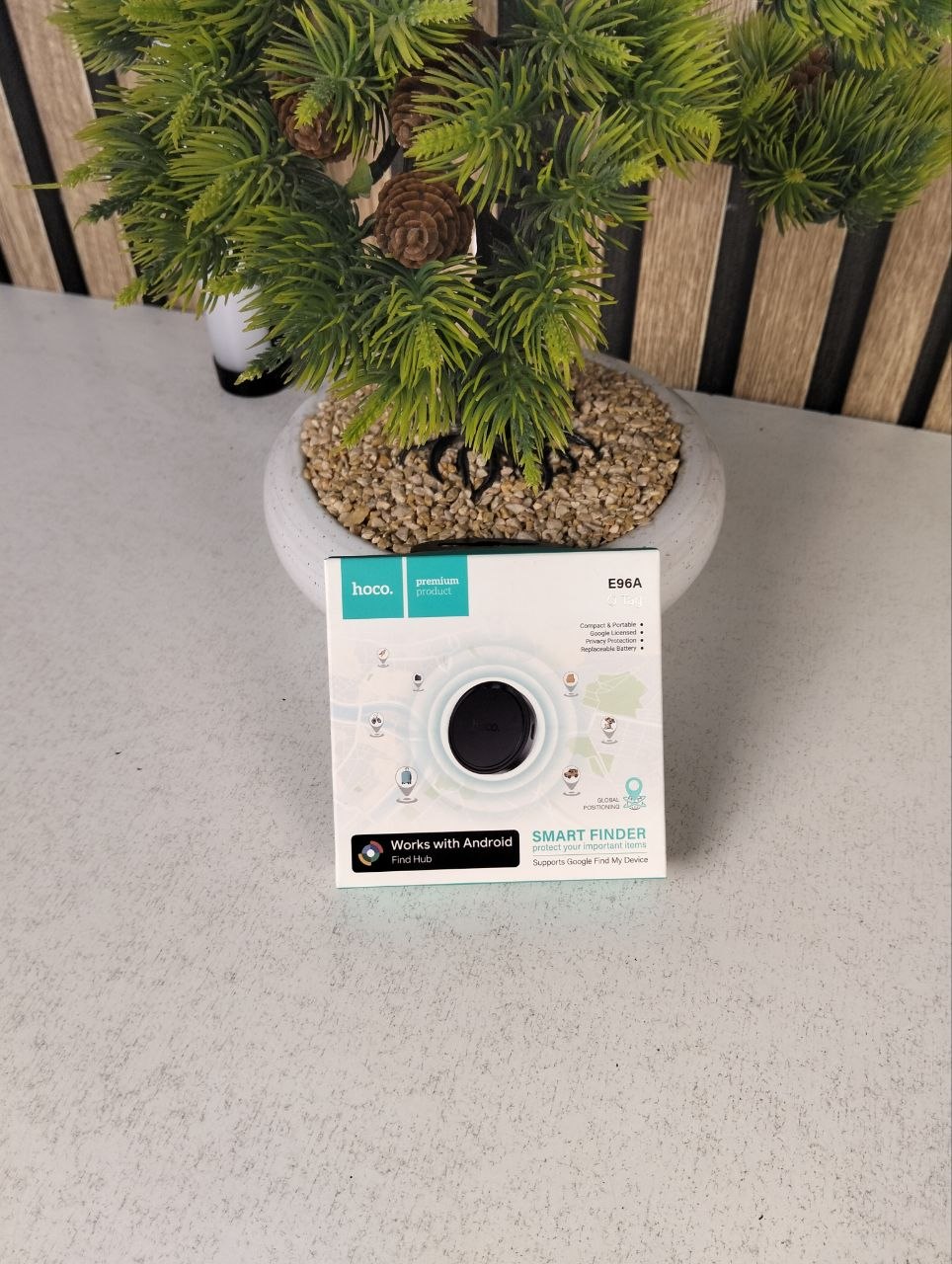 Traceur Intelligent HOCO E96A Android Localisateur Bluetooth via Réseau Google Find My Device - جهاز التتبع ومحدد المواقع الذكي لهواتف أندرويد