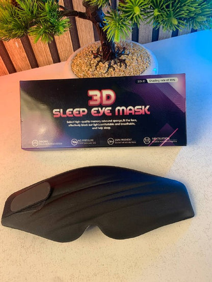 Masque de sommeil 3D ergonomique et profond amélioré avec sangle ajustable - قناع نوم مريح