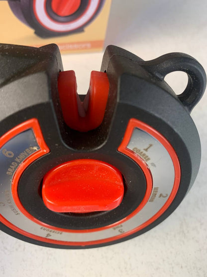 Aiguiseur de couteaux de cuisine 6 en 1 avec bouton rotatif multifonction - مسن سكاكين