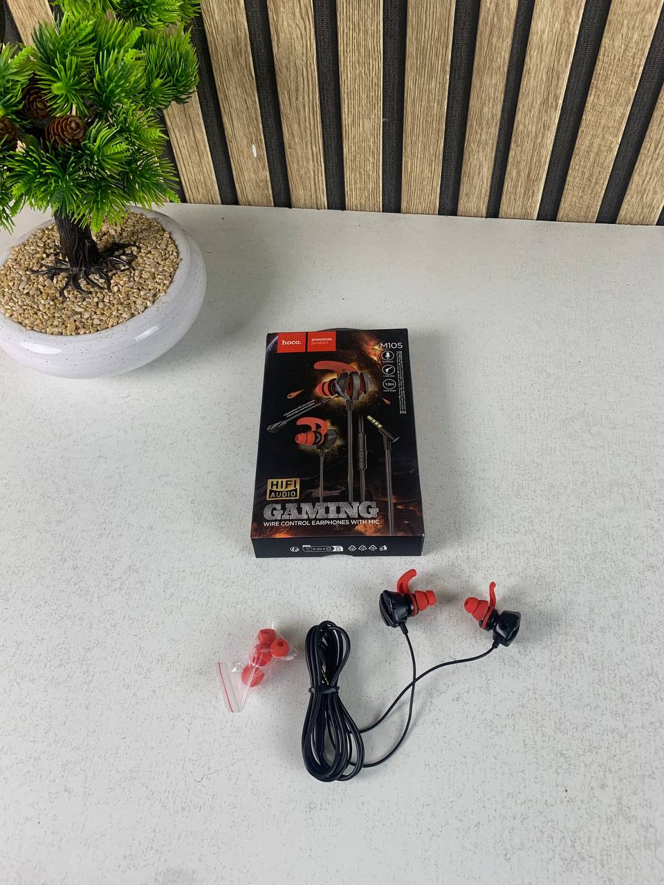 Écouteurs de jeu filaire intra-auriculaire avec microphone E-Sport Hoco M105 - سماعات ألعاب إحترافية مع ميكروفون