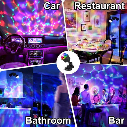 Lampe d’ambiance LED USB pour voiture avec rotation automatique RGB