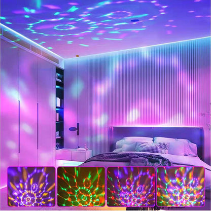 Lampe d’ambiance LED USB pour voiture avec rotation automatique RGB