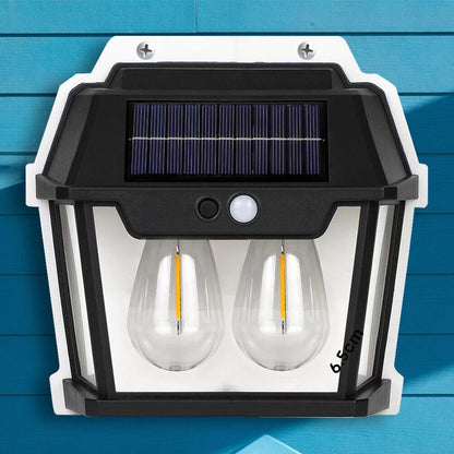 Applique murale solaire étanche pour petite maison, fil Rett à induction, lumière chaude, cour, villa, jardin, extérieur