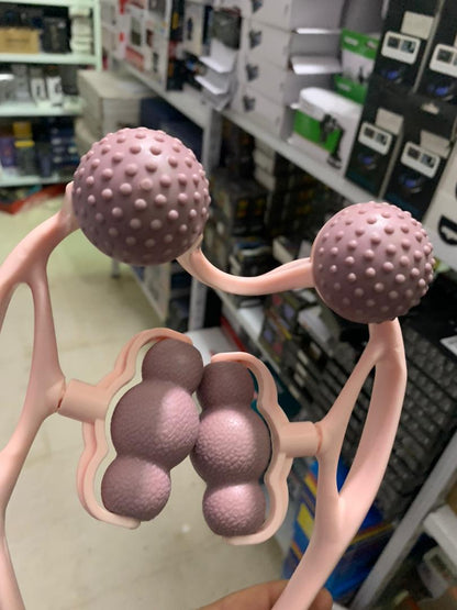 Masseur de corps multifonctionnel à six roues à billes et deux boules