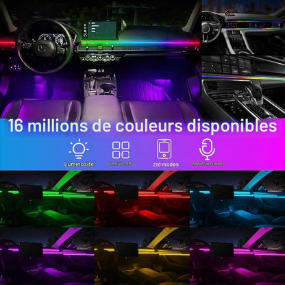 Magic Color Éclairage d'Ambiance LED Intérieur Voiture RGB et Fibre Optique - إضاءة داخلية للسيارة مع ألياف ضوئية