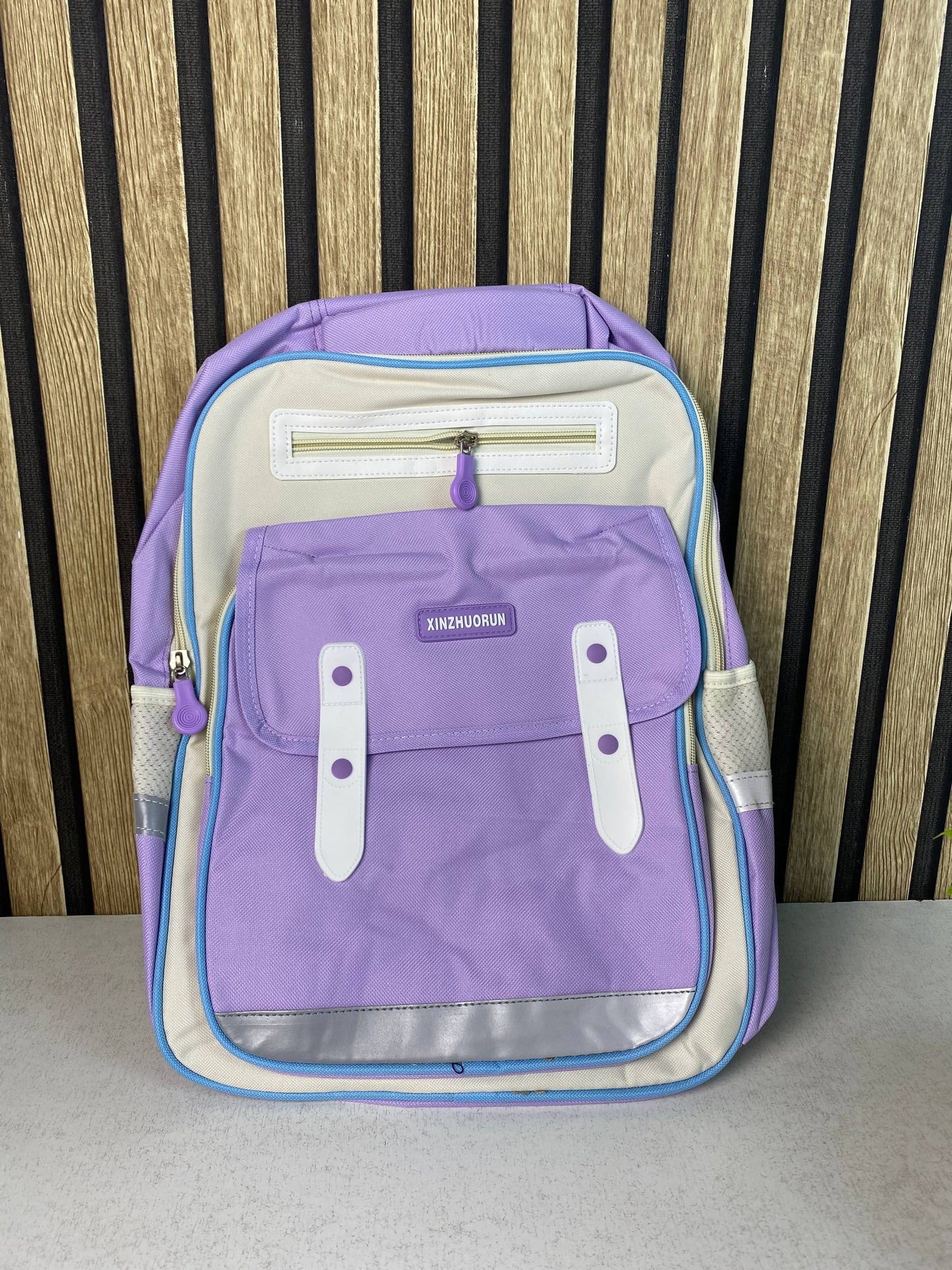 Sac à Dos Scolaire Style Kawaii Grand Volume Tissu Imperméable Mauve SACKDS01MV - حقيبة مدرسية بتصميم كاوايي