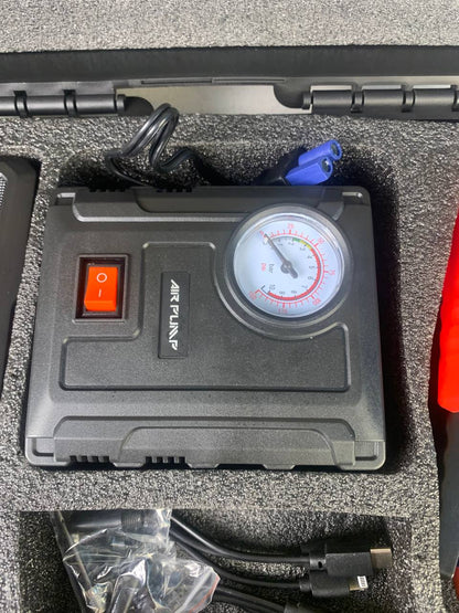 Jump Starter et Compresseur d'Air 2-en-1 pour Voitures - حقيبة جهاز تشغيل السيارة ومنفاخ هواء متكامل