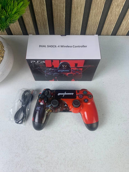 SONY DualShock Manette PS4 Sans Fil, Batterie Rechargeable (High Copy) – Edition Captain America,Street Fighter,Ragnarok, Ghost Runner et  COD BO6