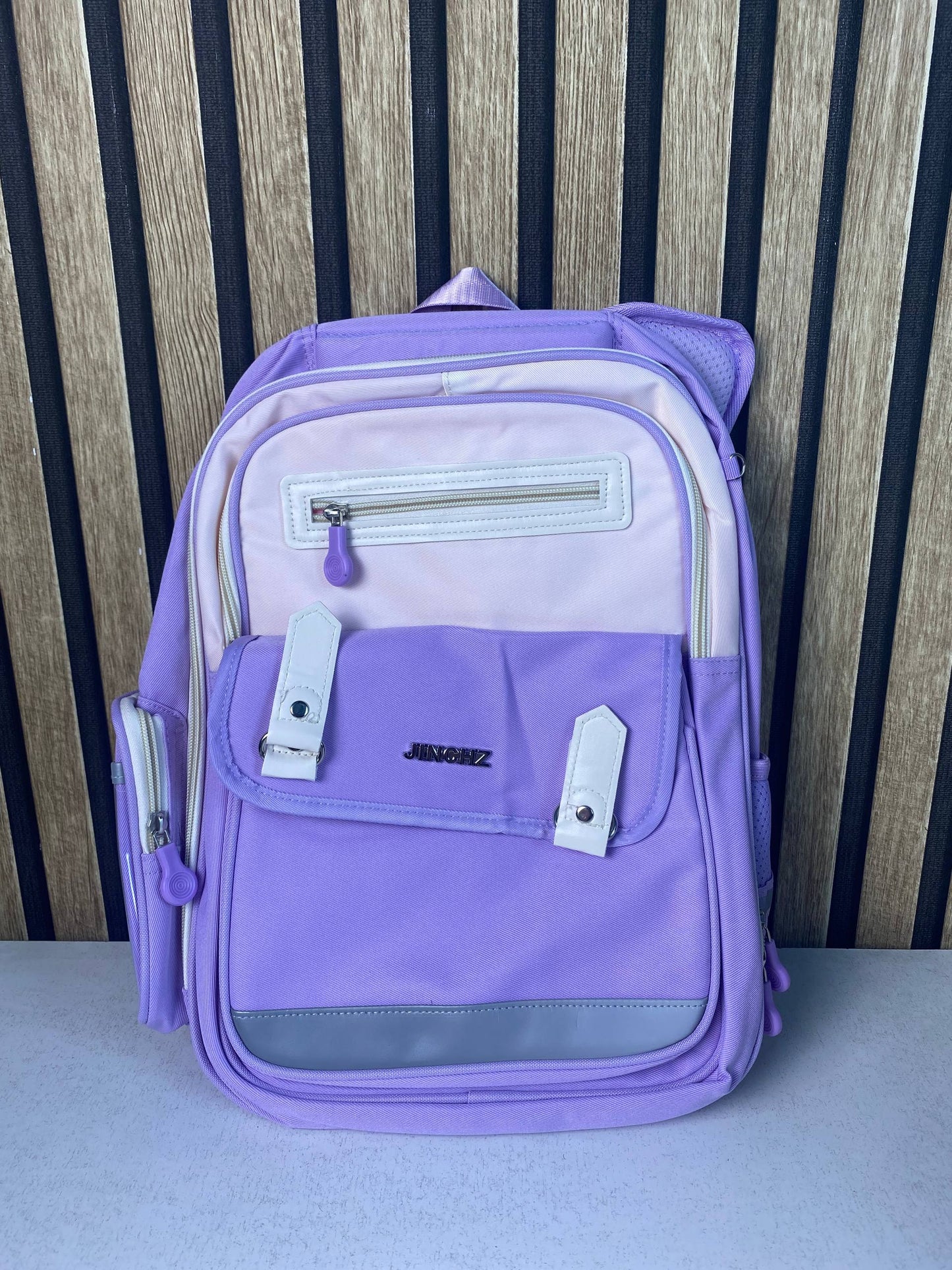 Sac à Dos Scolaire Style Kawaii Grand Volume Tissu Imperméable Mauve SACKDS08MV - حقيبة مدرسية بتصميم كاوايي