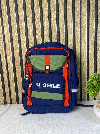 Sac à Dos Scolaire pour Enfnats U-Smile Bleu et Vert SACKDS09BV - حقيبة مدرسية للأطفال