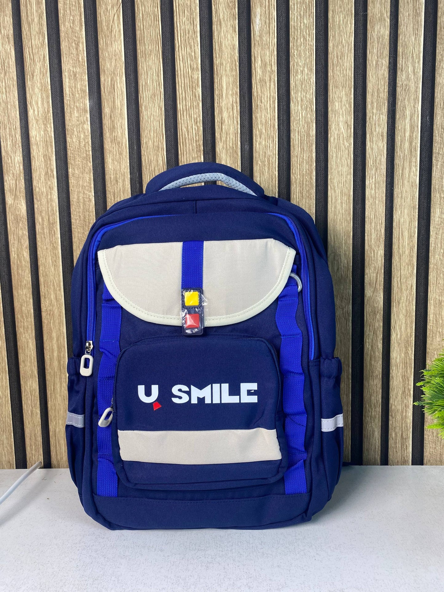Sac à Dos Scolaire pour Enfnats U-Smile Bleu et Blanc SACKDS09BB - حقيبة مدرسية للأطفال